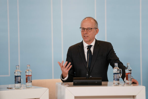 Luc Frieden,  président de la Chambre de Commerce du Grand-Duché de Luxembourg et d'Eurochambres